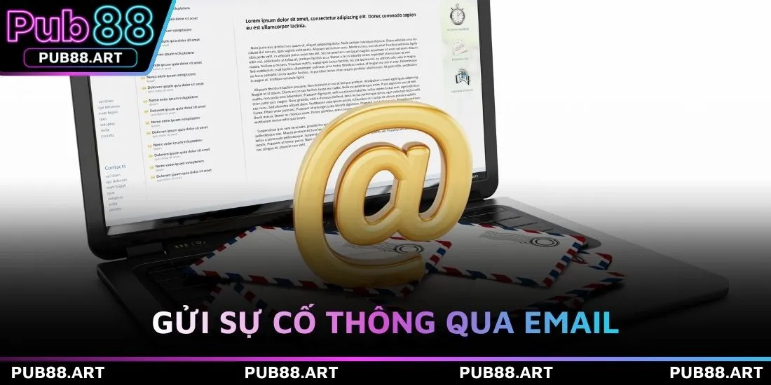 Gửi sự cố thông qua email