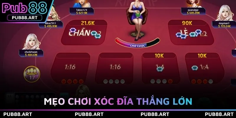 Mẹo chơi xóc đĩa thắng lớn