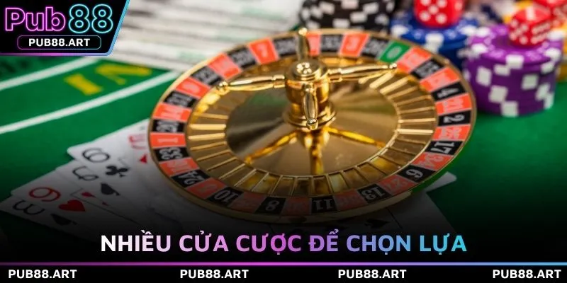 Nhiều cửa cược để chọn lựa