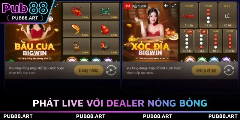 Phát live với dealer nóng bỏng